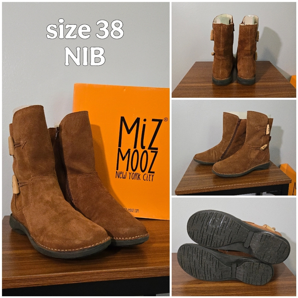 Miz Mooz Tan Suede Ankle Boots "Pamela"